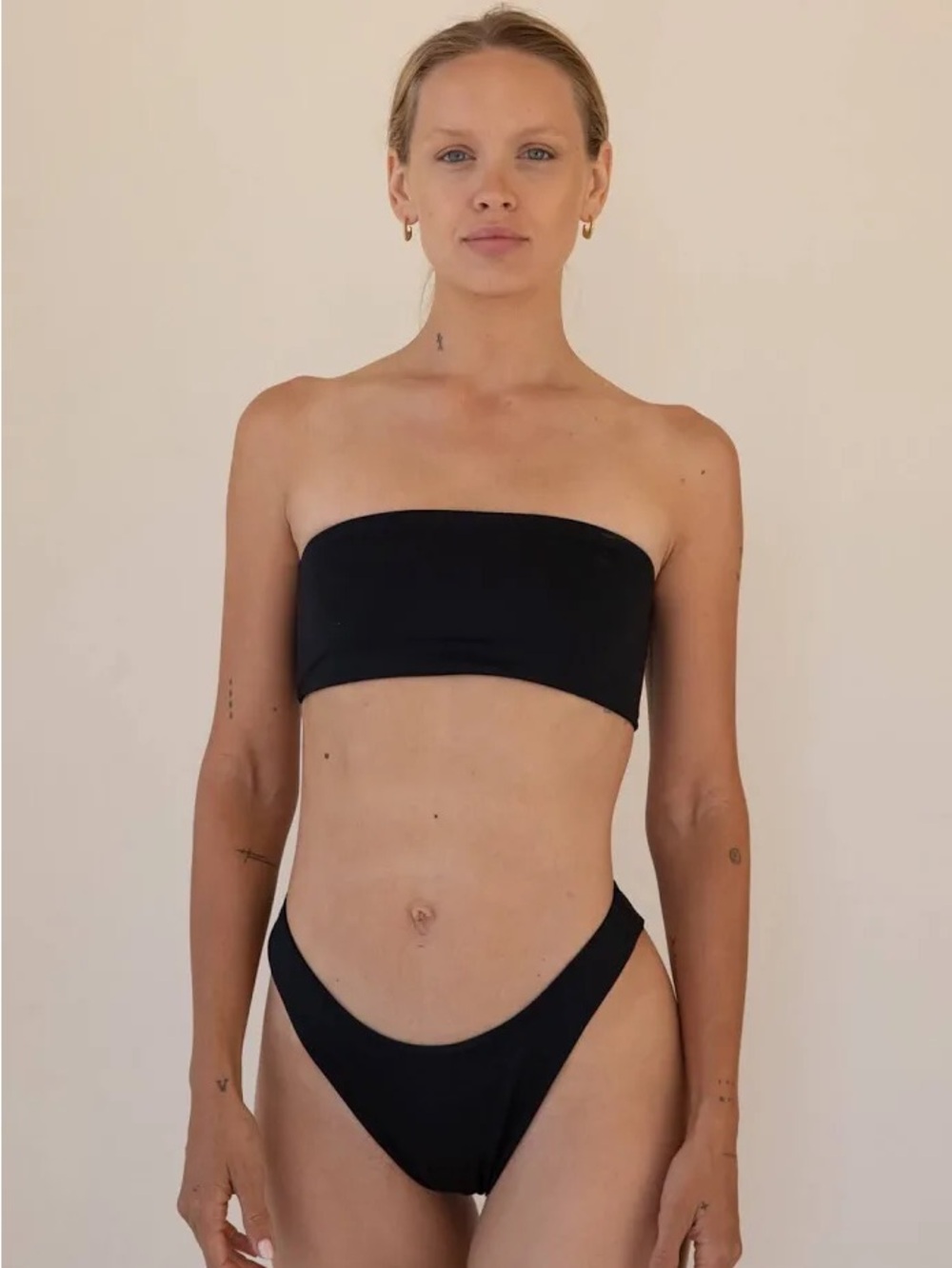 NWT Londre The bandeau~MatteBlack Strapless Bandeau Top